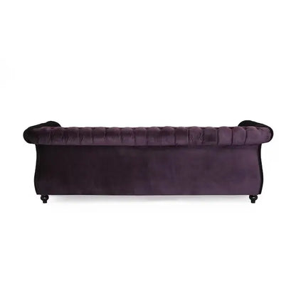 Purple 3-Seater Sofa with Velvet Upholstery (Luxury)