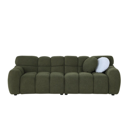 Green Fabric Sofa with Boucle Material (34.6 * 25.5 * 32.2 inches)