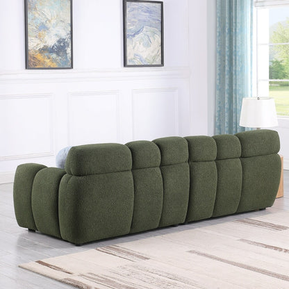 Green Fabric Sofa with Boucle Material (34.6 * 25.5 * 32.2 inches)