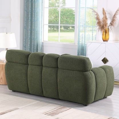 Green Fabric Sofa with Boucle Material (34.6 * 25.5 * 32.2 inches)