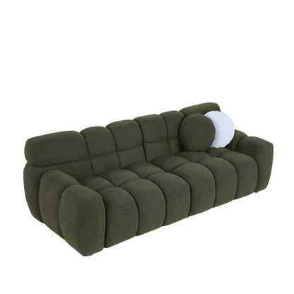 Green Fabric Sofa with Boucle Material (34.6 * 25.5 * 32.2 inches)