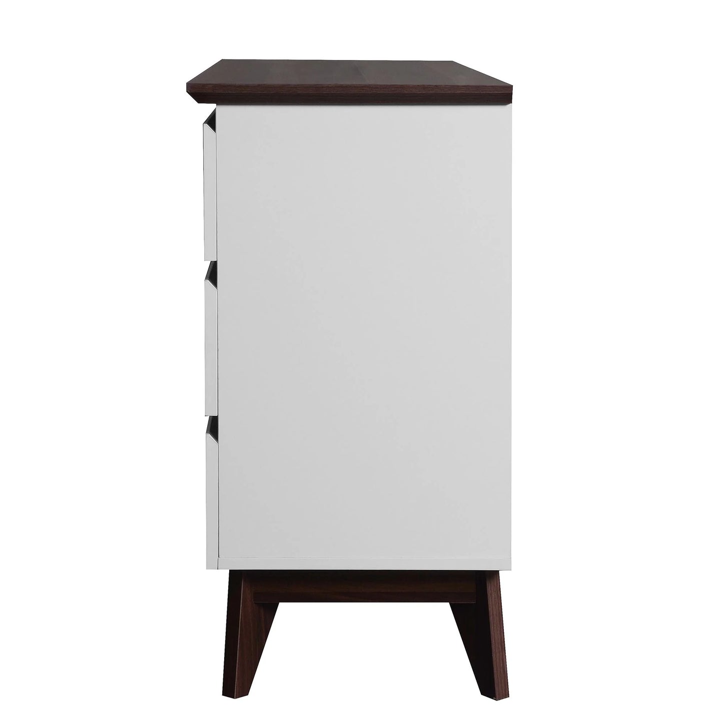 White Particle Board Cabinet with 6 Drawers (47.2 inches)