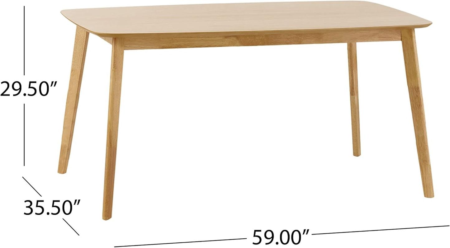 Walnut Dining Table with Solid Wood+MDF (59.00 inches)