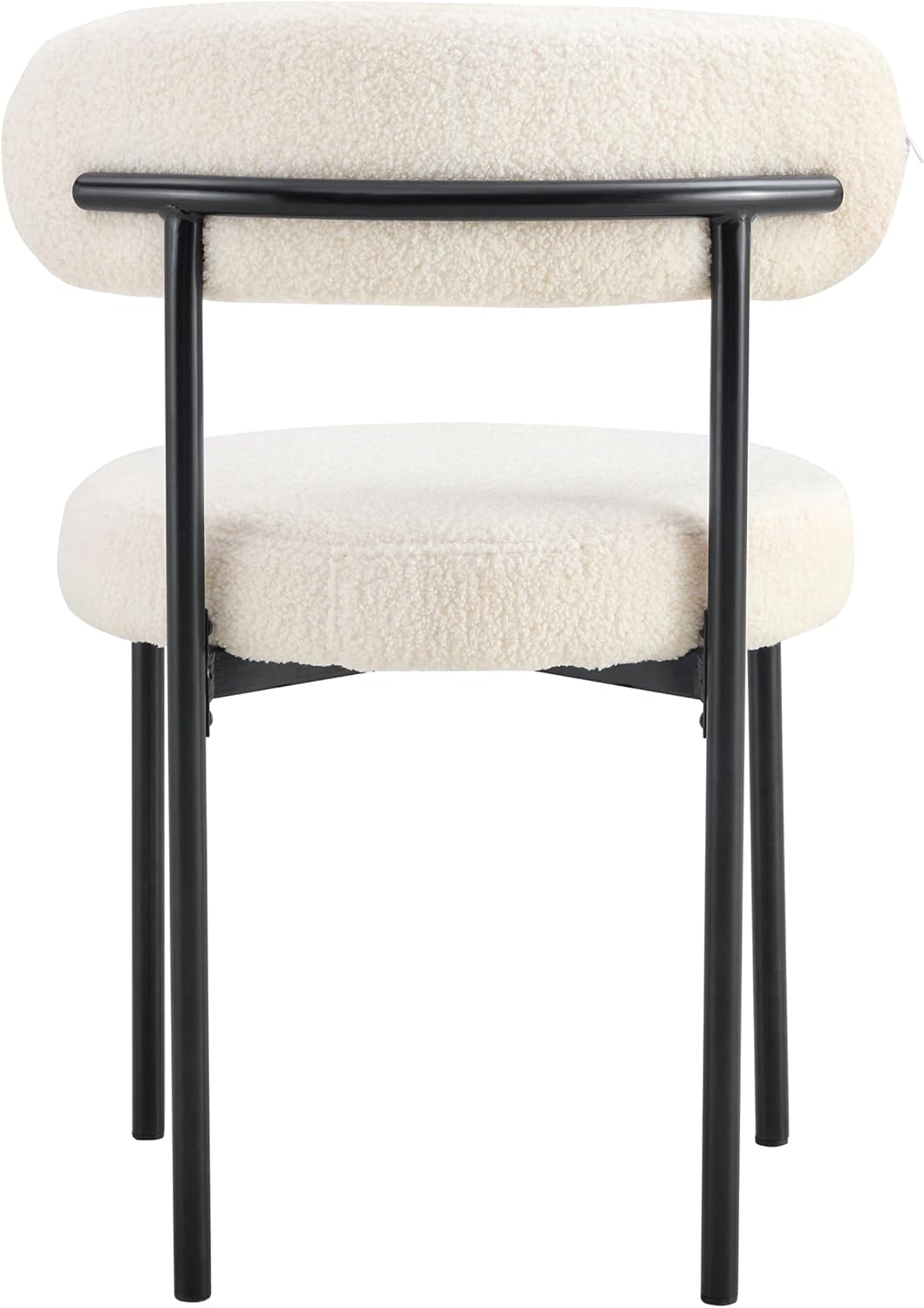 Cream White Make-up Chair with Backrest (29.52 inches)