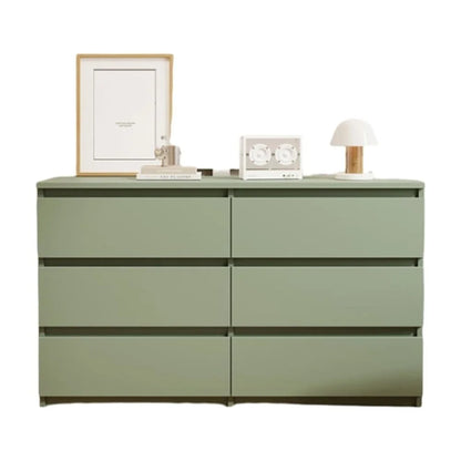 Green Large 6-drawer Cabinet Dressing Table with Extra Deep Drawers