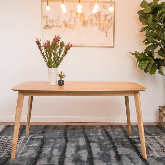 Walnut Dining Table with Solid Wood+MDF (59.00 inches)