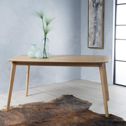 Walnut Dining Table with Solid Wood+MDF (59.00 inches)