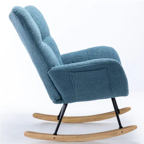 Blue Rocking Chair with Pocket (30.3 inches)