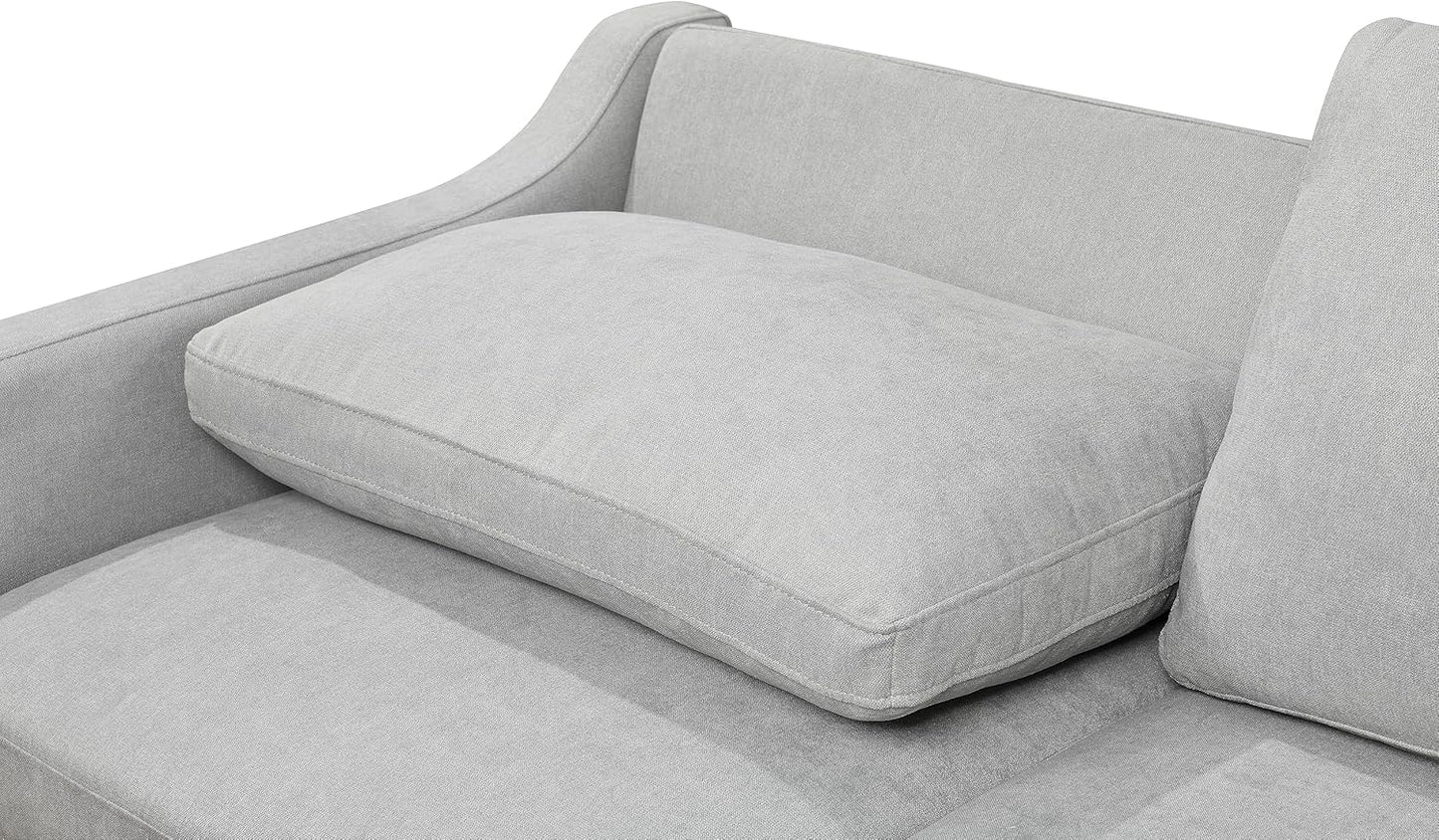 Light Grey 3-in-1 Convertible Queen Sofa Bed with Pull-out Bed and Reclining Backrest (69 inches)