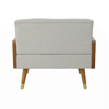 Beige Club Chair with Fabric (37.75 inches)