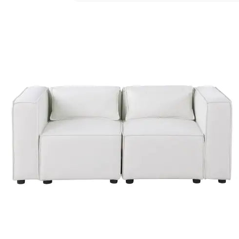 Beige Modular Sofa with Chenille Fabric (67.80 inches)