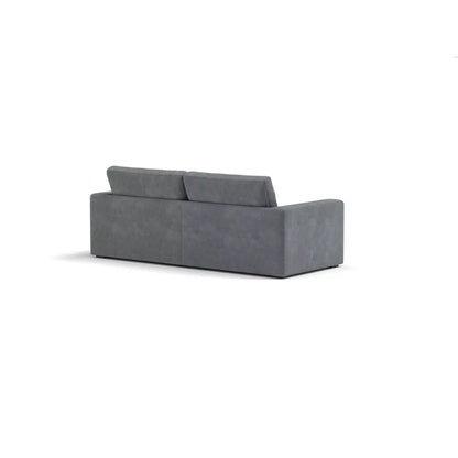 Grey+Teal Modern Sofa Couches with Detachable Cover & Double Cushioning (83 inches)