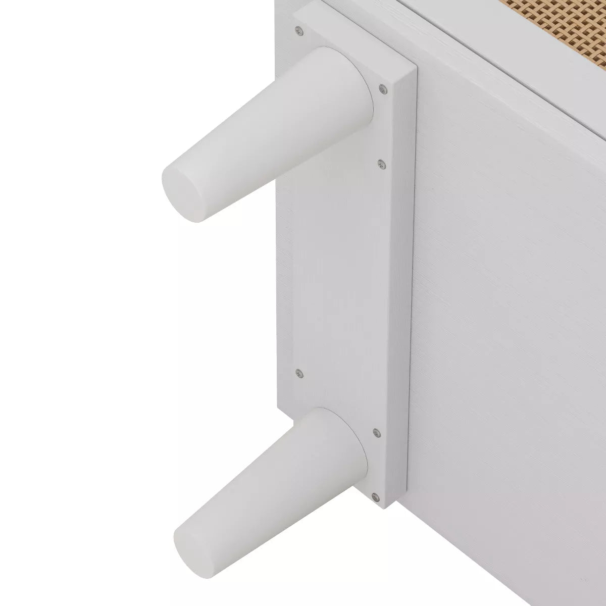 White 6-Drawers Rattan Storage Cabinet with Particle Board (51.18 inches)