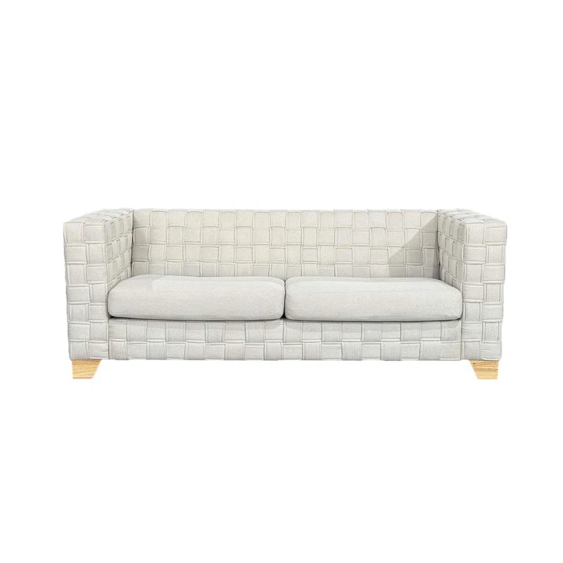 Light Beige FX-D1 SOFA SET with Oak Natural Wood Color Sofa Legs