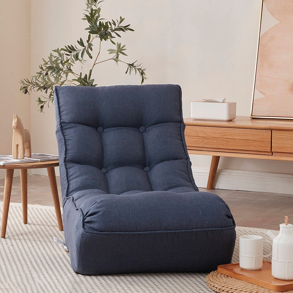 Navy Single Sofa Reclining Chair with Adjustable Feature (23.60 x 41.30 x 29.00 inches)