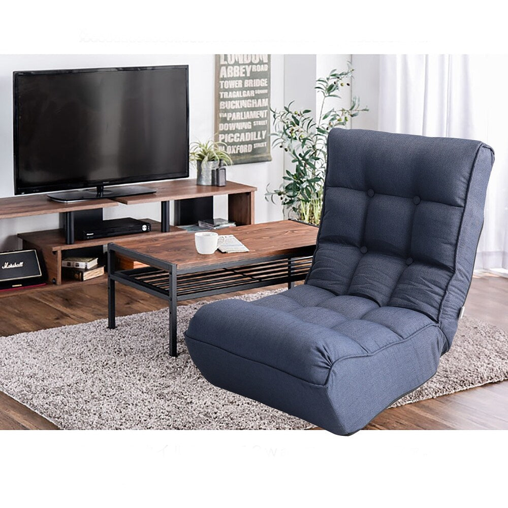 Navy Single Sofa Reclining Chair with Adjustable Feature (23.60 x 41.30 x 29.00 inches)