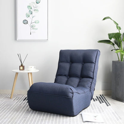 Navy Single Sofa Reclining Chair with Adjustable Feature (23.60 x 41.30 x 29.00 inches)