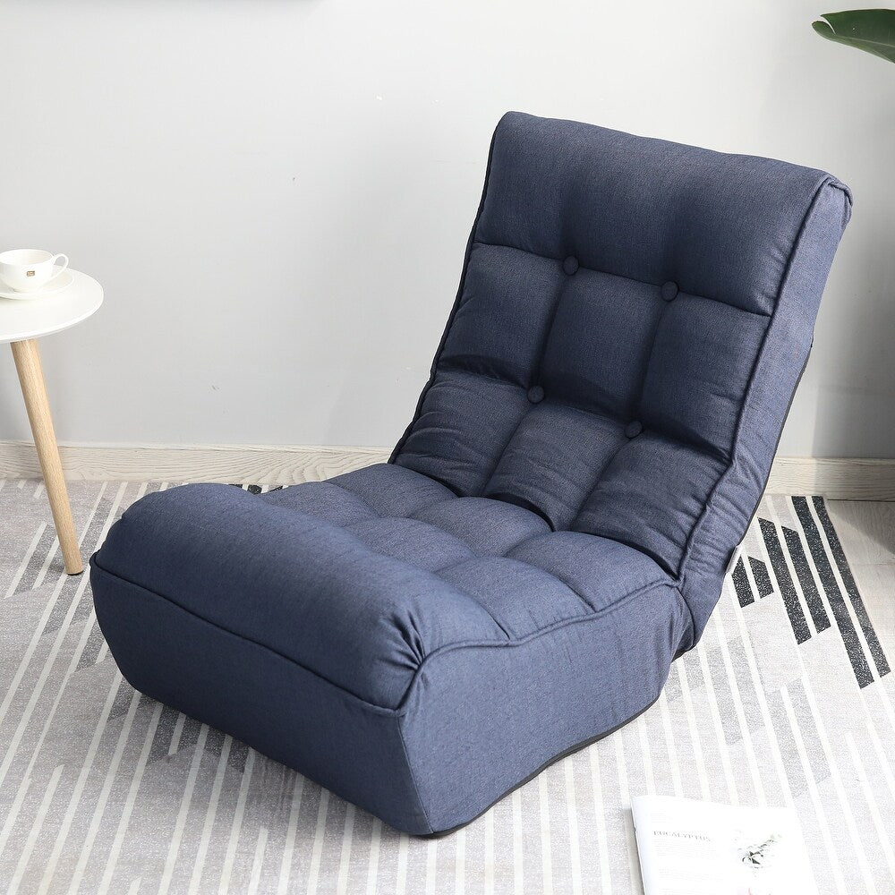 Navy Single Sofa Reclining Chair with Adjustable Feature (23.60 x 41.30 x 29.00 inches)