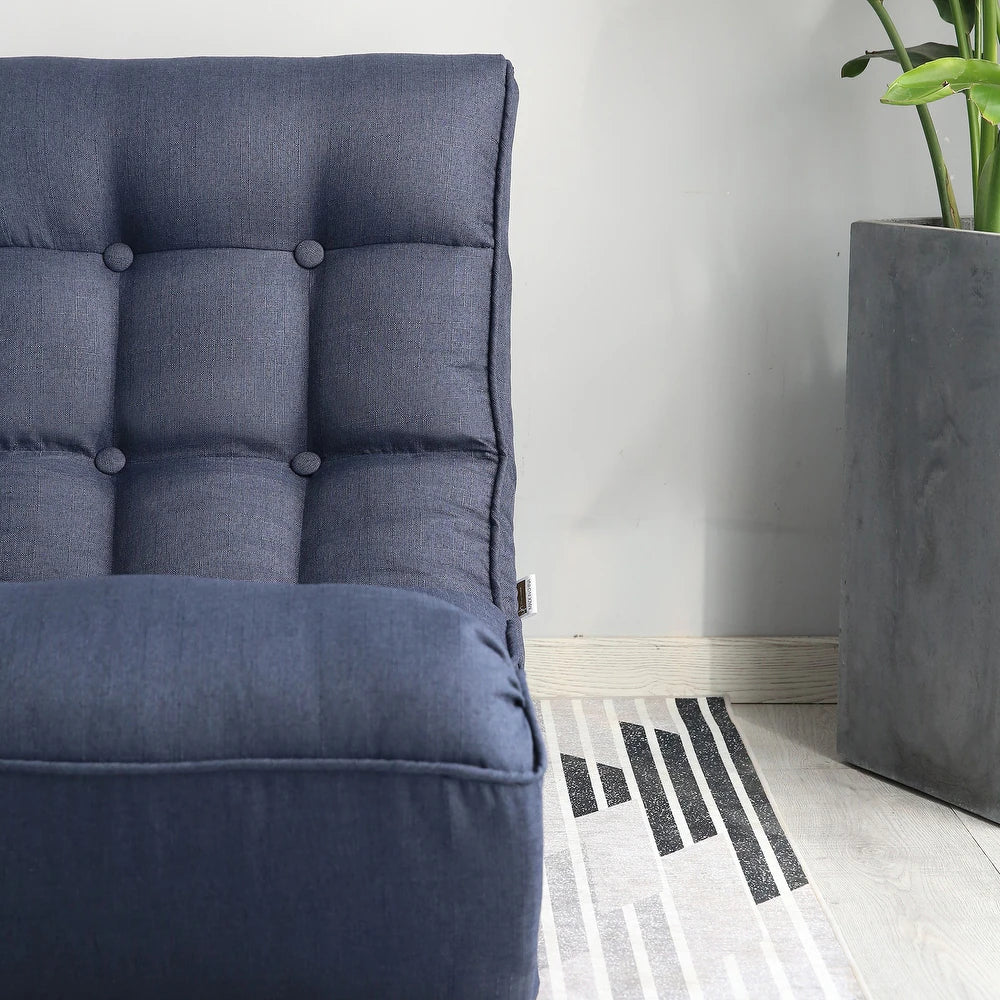 Navy Single Sofa Reclining Chair with Adjustable Feature (23.60 x 41.30 x 29.00 inches)