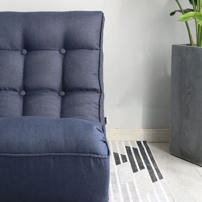 Navy Single Sofa Reclining Chair with Adjustable Feature (23.60 x 41.30 x 29.00 inches)