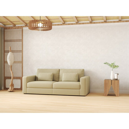 Beige Modern Sofa with Detachable Cover & Double Cushioning (83 inches)