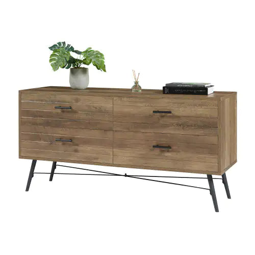 Walnut Brown Chest with 4 Drawers (47.2 inches)