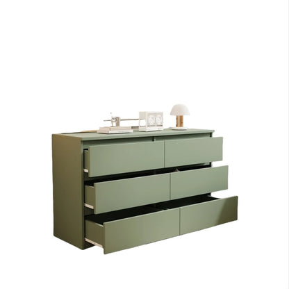 Green Large 6-drawer Cabinet Dressing Table with Extra Deep Drawers