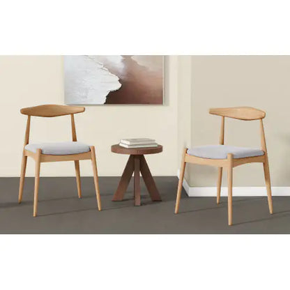 Beige CHAIR with Fabric (Set of 2) (20.40 inches)