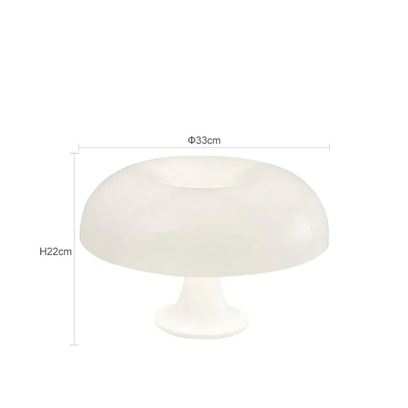 Orange Mushroom Table Lamp with USB Three-Color Stepless Dimming (Cream White)