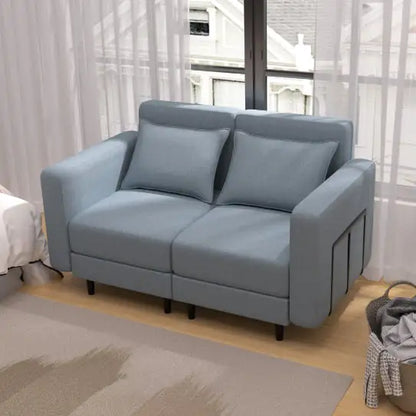 Light Gray Combination Sofa with Modular Design (49.46 inches)