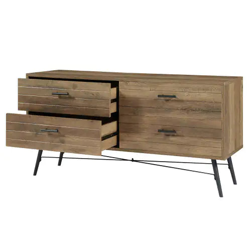 Walnut Brown Chest with 4 Drawers (47.2 inches)