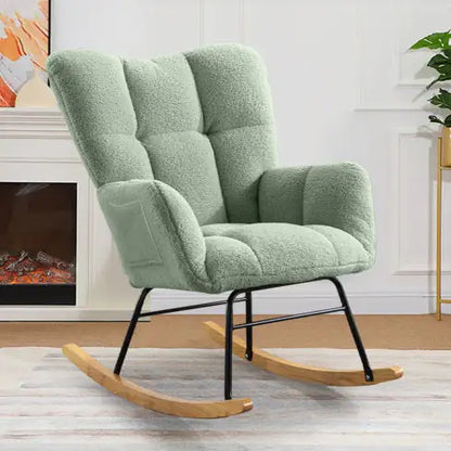 Light Green Rocking Chair with Foam Filler (27.10 inches)