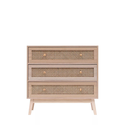 Natural 3-Drawers Rattan Storage Cabinet with Drawers Included (31.5 inches)