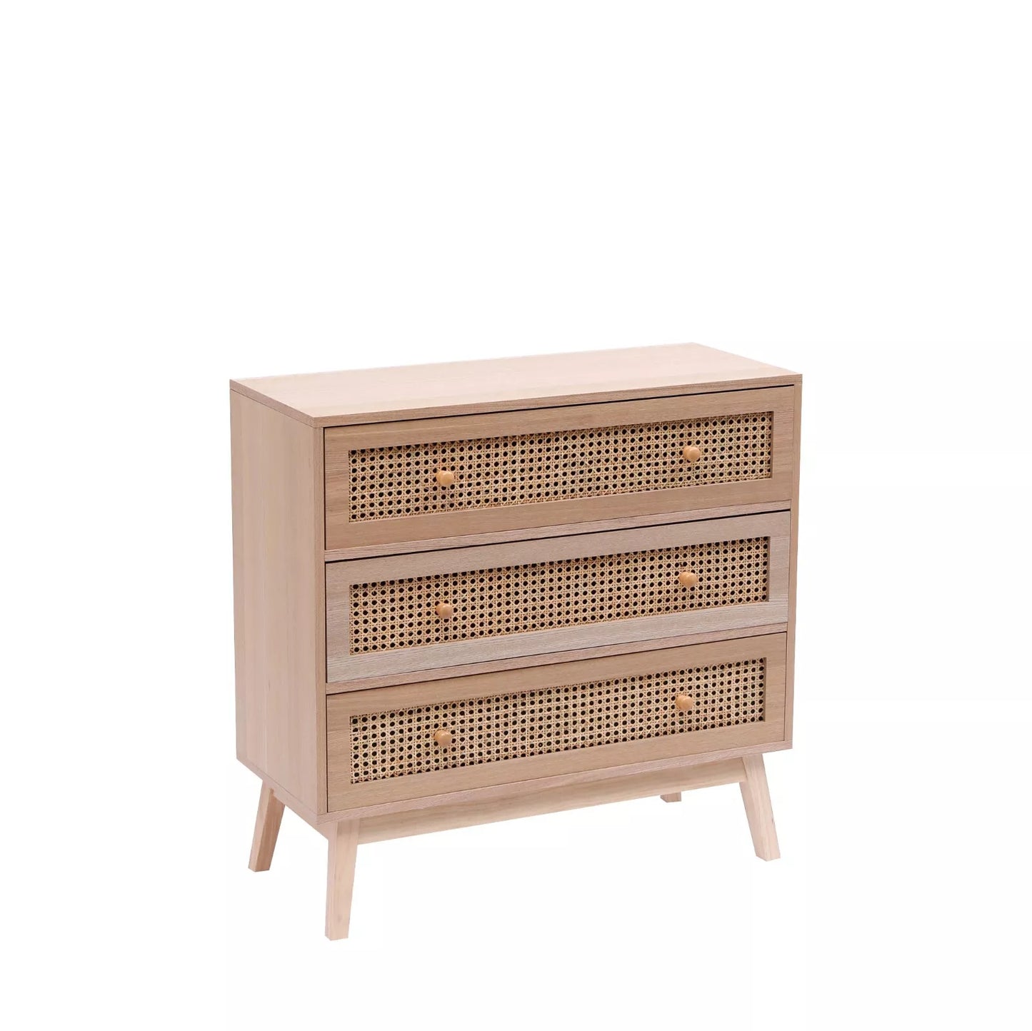 Natural 3-Drawers Rattan Storage Cabinet with Drawers Included (31.5 inches)