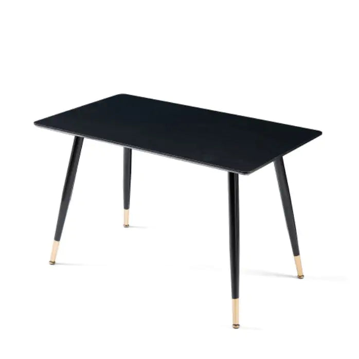 Black Modern Kitchen Dining MDF Table For Smart Home (47.24 inches)