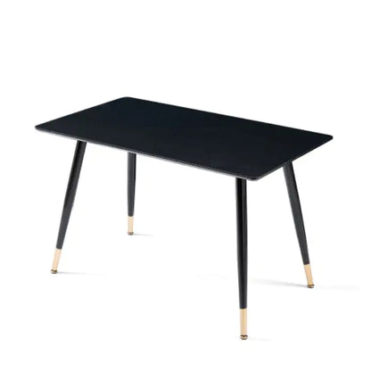 Black Modern Kitchen Dining MDF Table For Smart Home (47.24 inches)