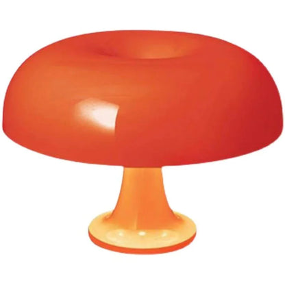 Orange Mushroom Table Lamp with USB Three-Color Stepless Dimming (Cream White)