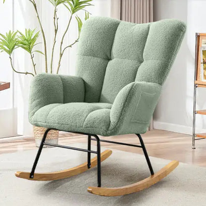 Light Green Rocking Chair with Foam Filler (27.10 inches)