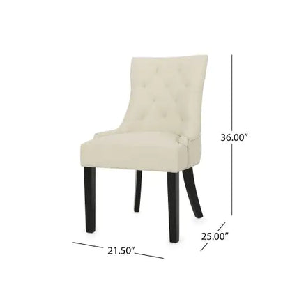 Beige Dining Chair with Fabric (21.50 inches)